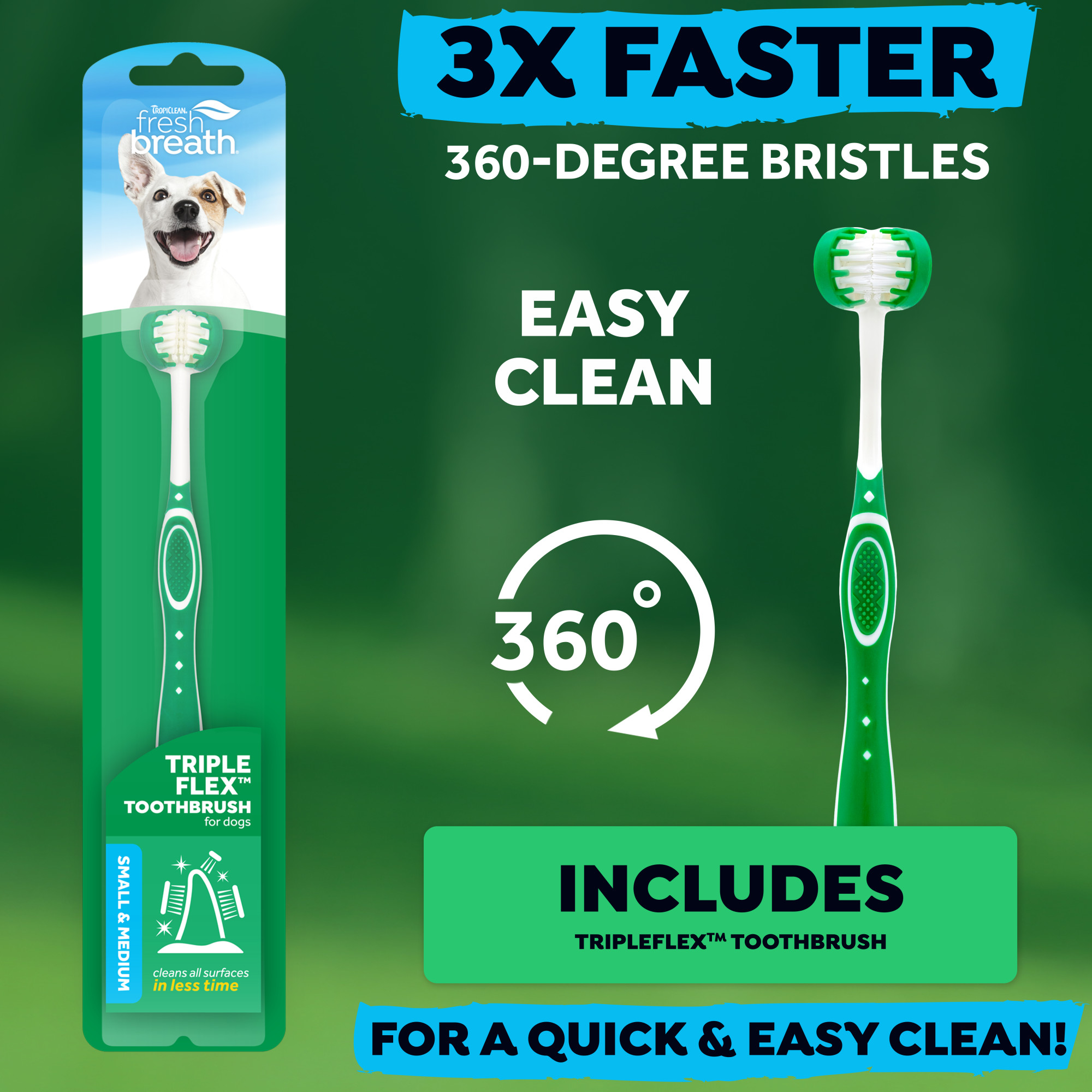 Tripleflex Toothbrush for Small/Medium Dogs