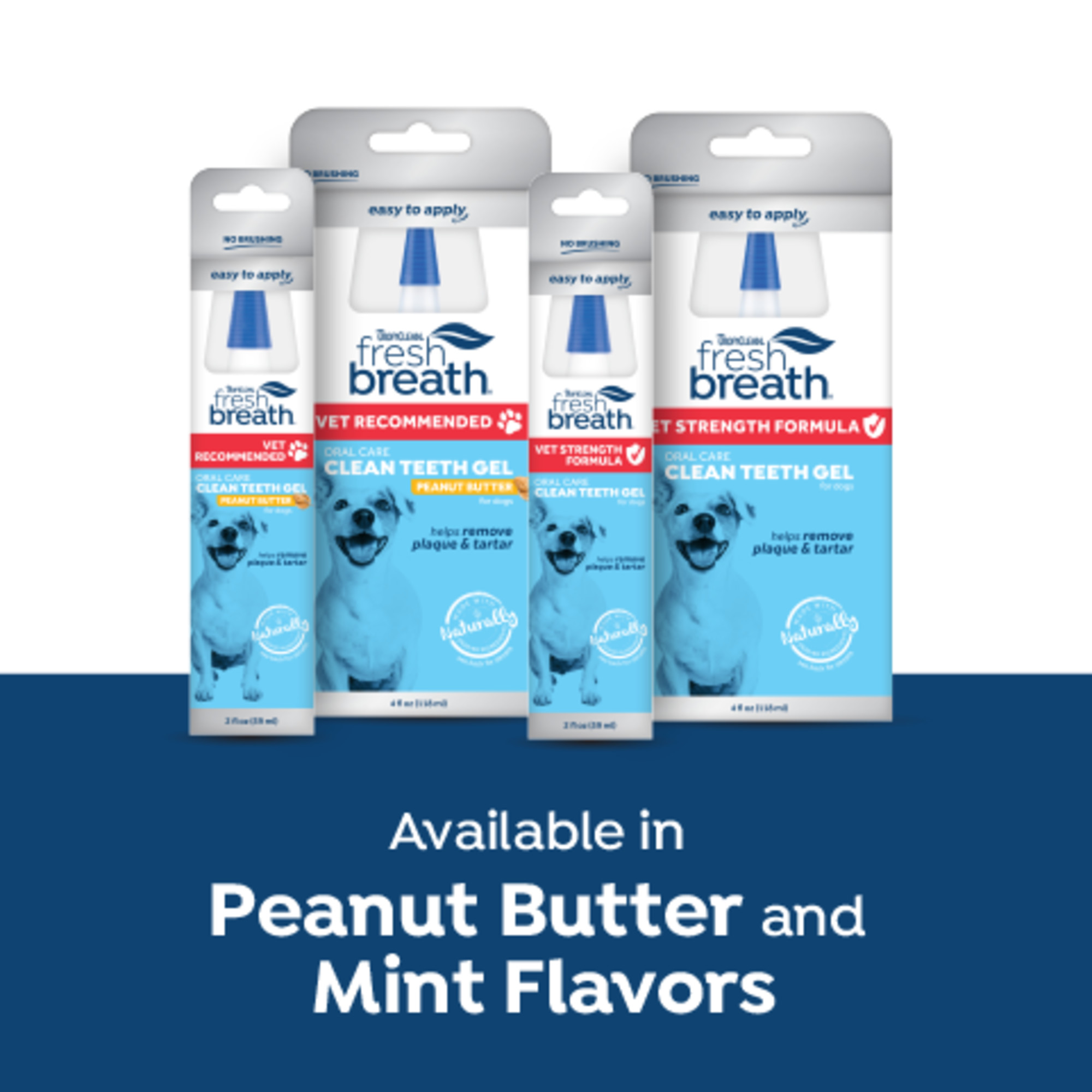 Vet Recommended Peanut Butter Oral Care Clean Teeth Gel for Dogs