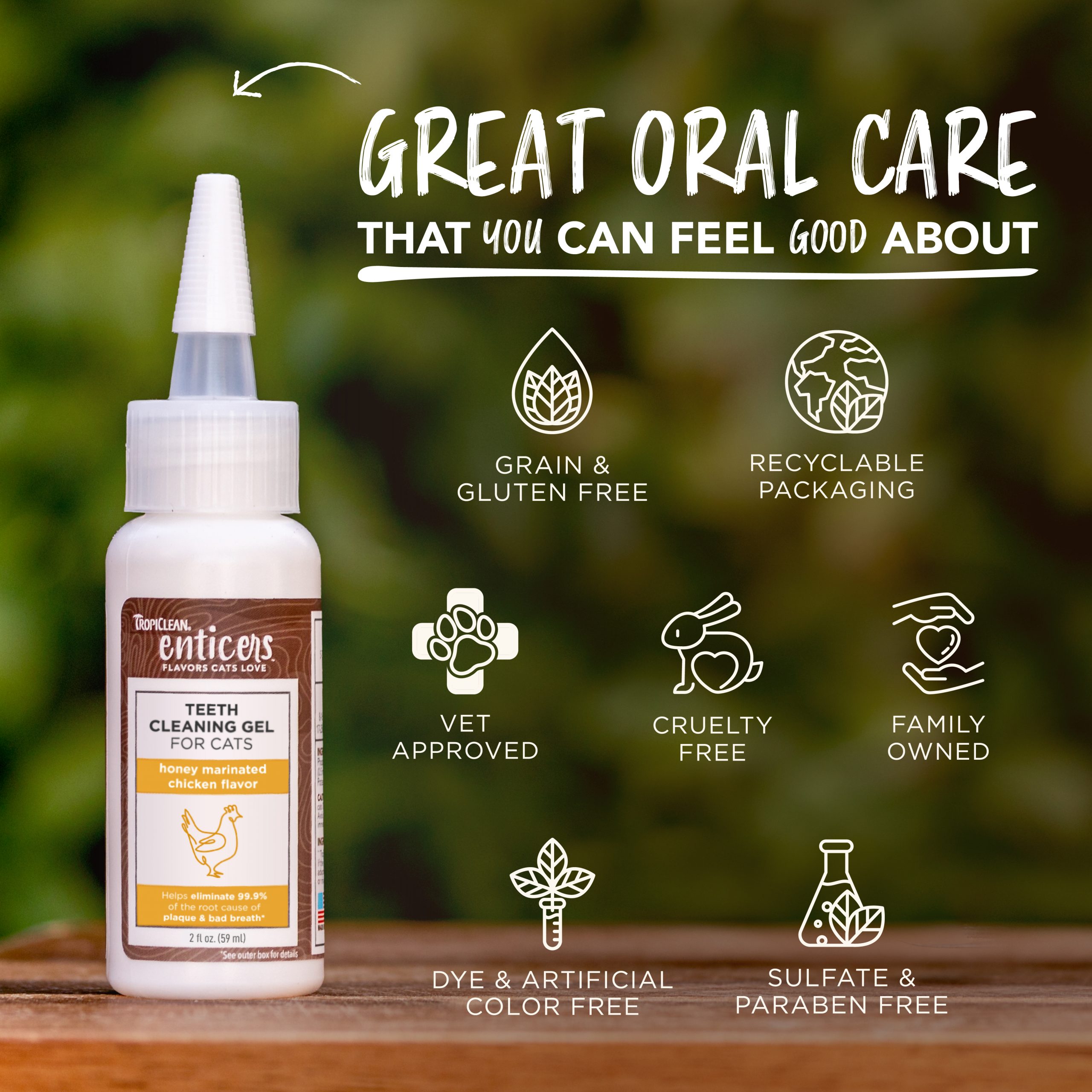 Teeth Cleaning Gel for Cats – Honey Marinated Chicken Flavor