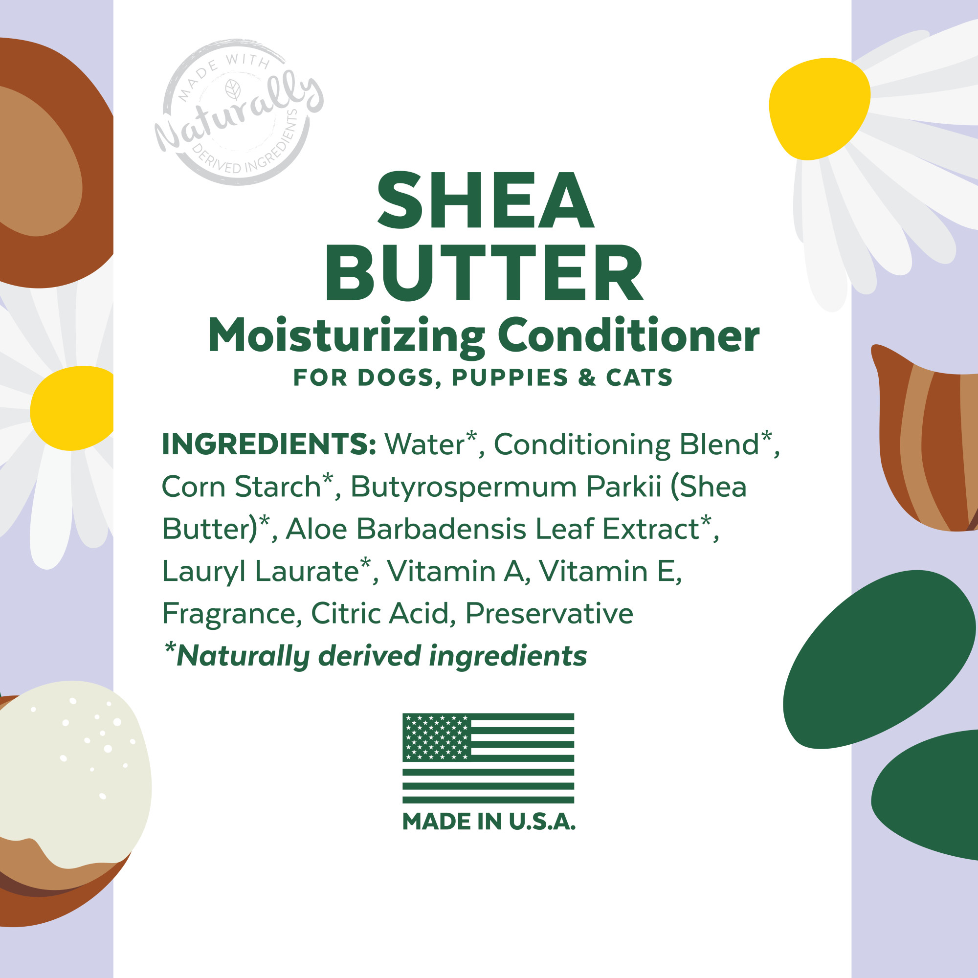 Shea Butter Moisturizing Conditioner for Dogs, Puppies & Cats