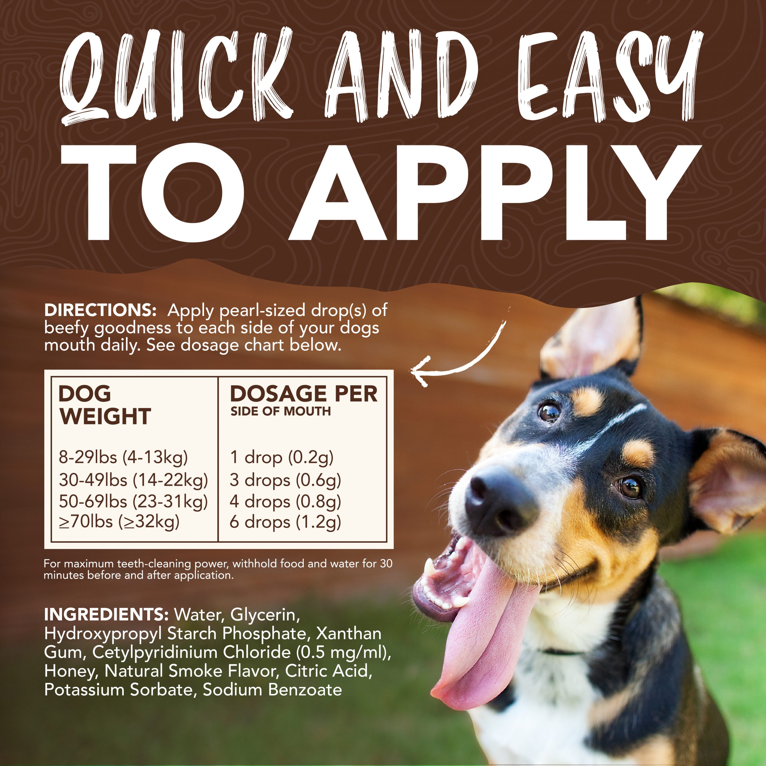 Teeth Cleaning Gel for Dogs – Smoked Beef Brisket flavor