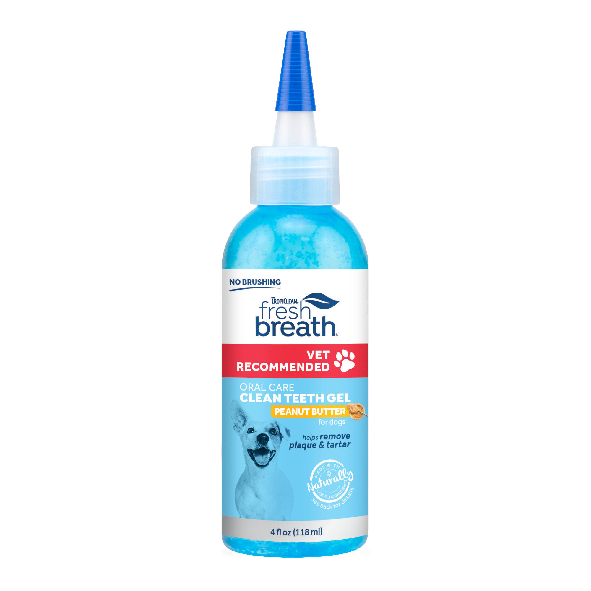 Vet Recommended Peanut Butter Oral Care Clean Teeth Gel for Dogs