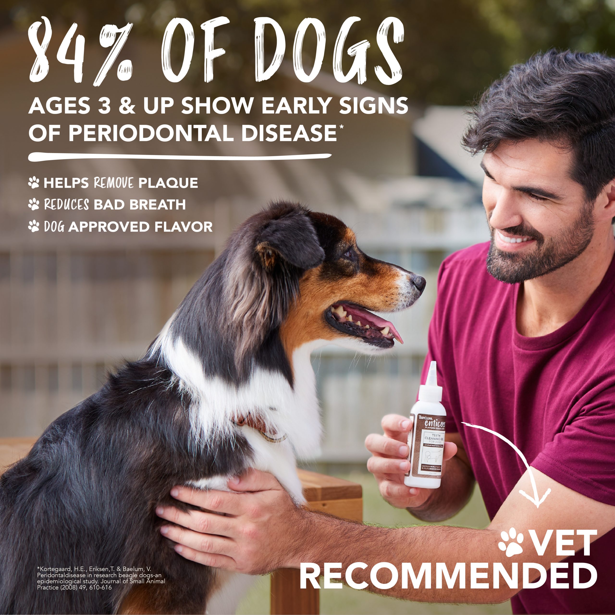 Teeth Cleaning Gel for Dogs Hickory Smoked Bacon Flavor Tropiclean