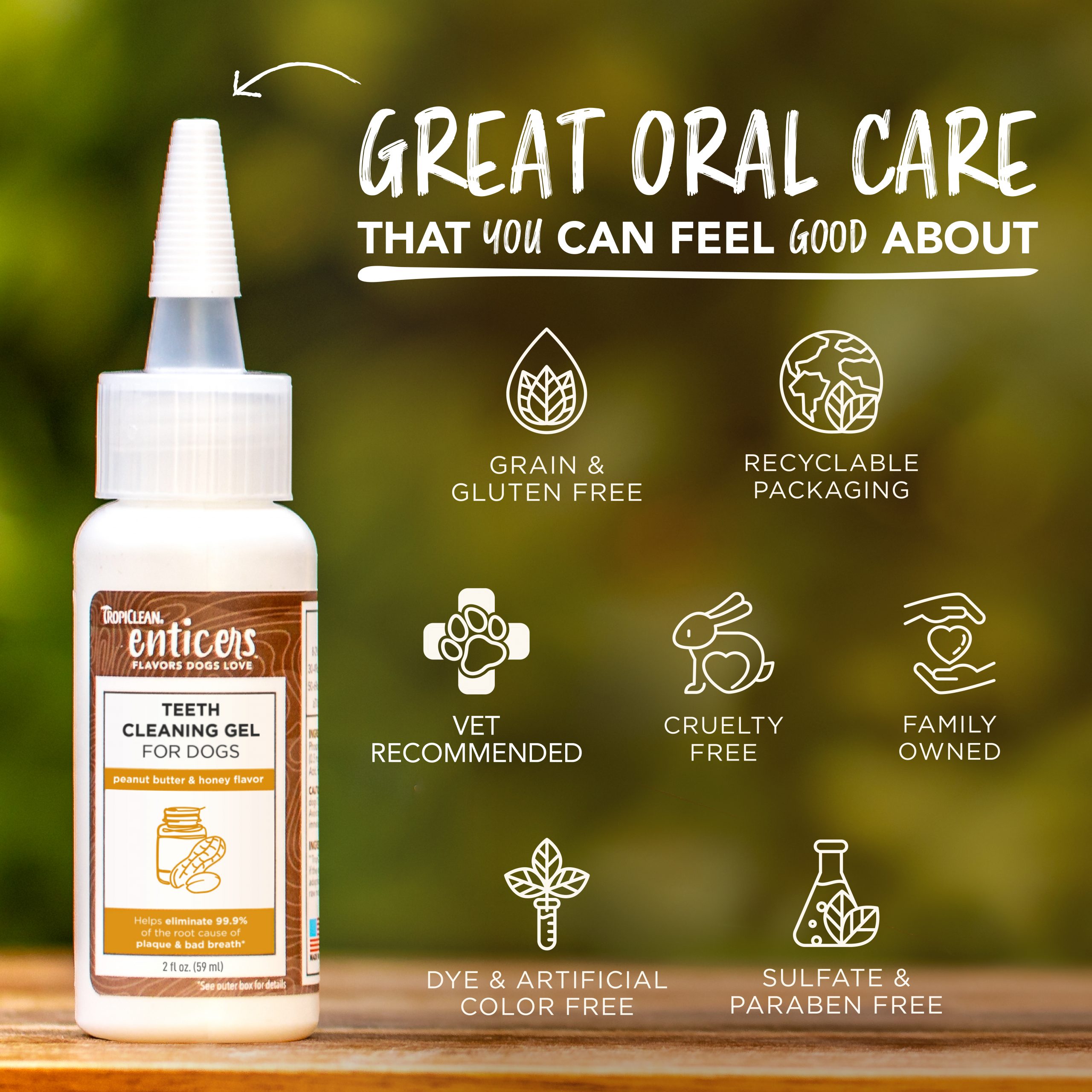 Teeth Cleaning Gel for Dogs – Peanut Butter & Honey Flavor
