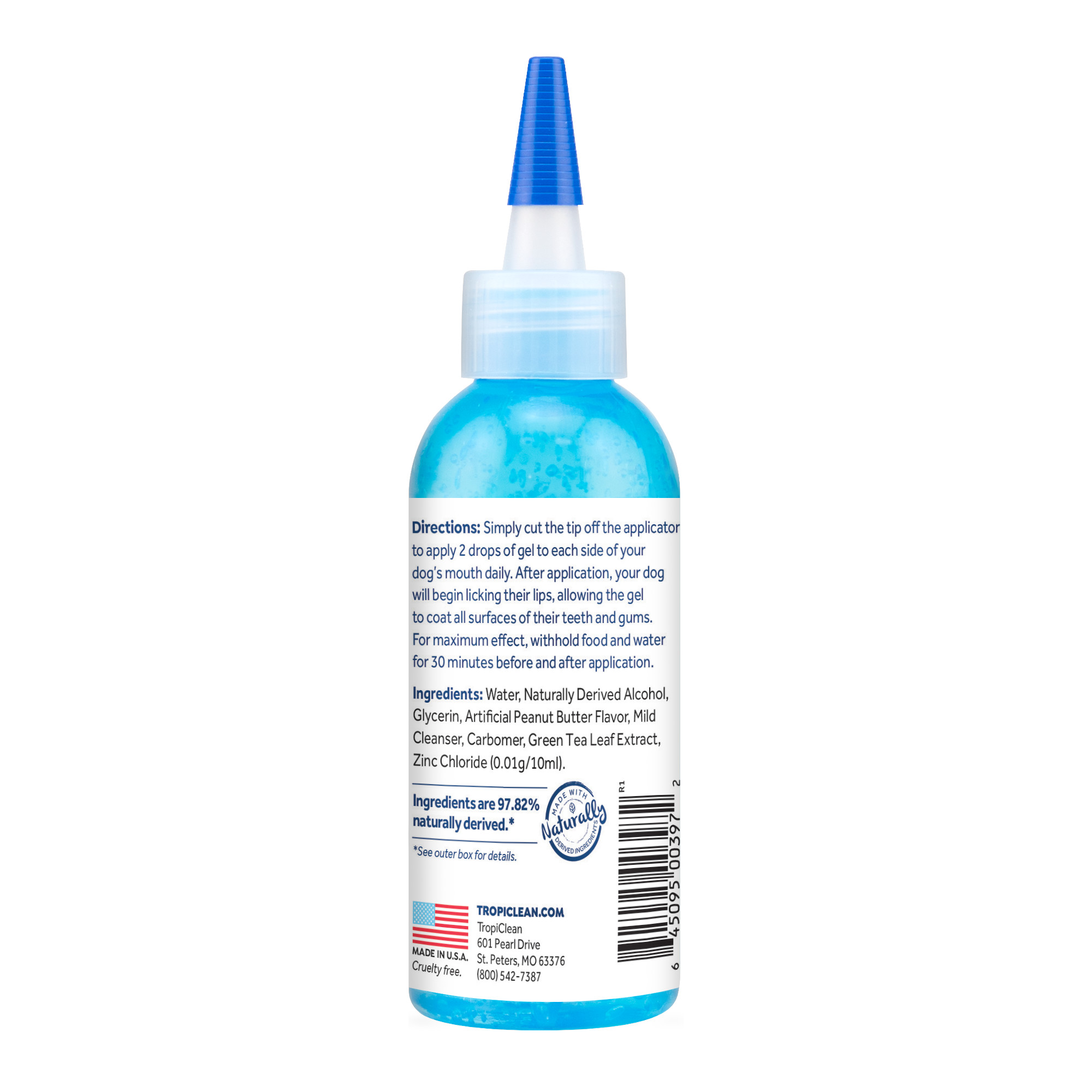 Vet Recommended Peanut Butter Oral Care Clean Teeth Gel for Dogs