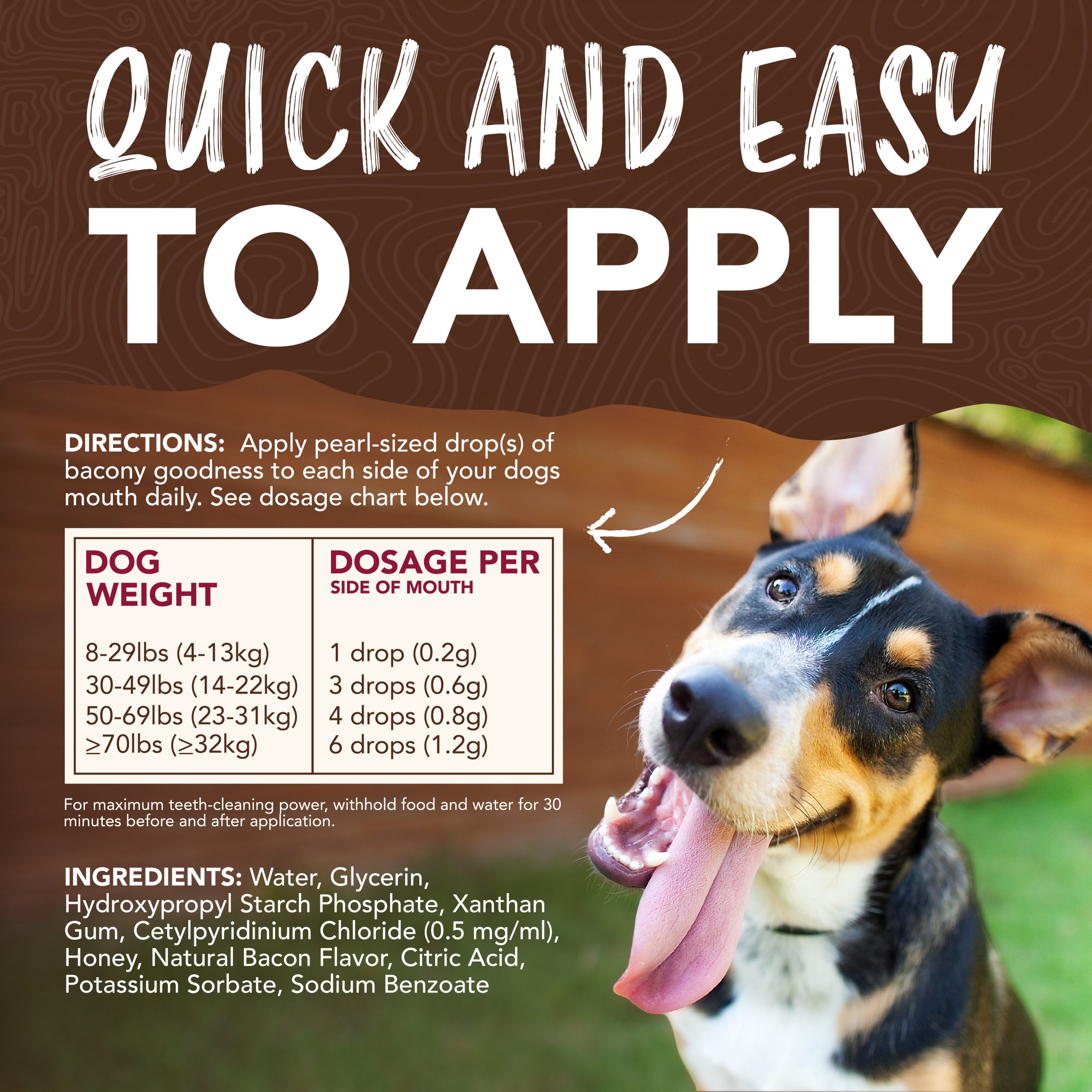 Teeth Cleaning Gel for Dogs – Hickory Smoked Bacon Flavor