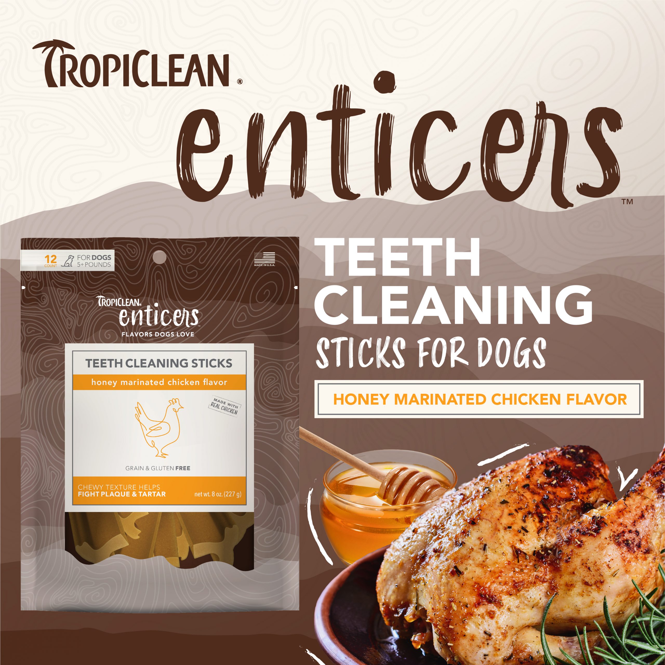 Teeth Cleaning Sticks for Dogs – Honey Marinated Chicken Flavor