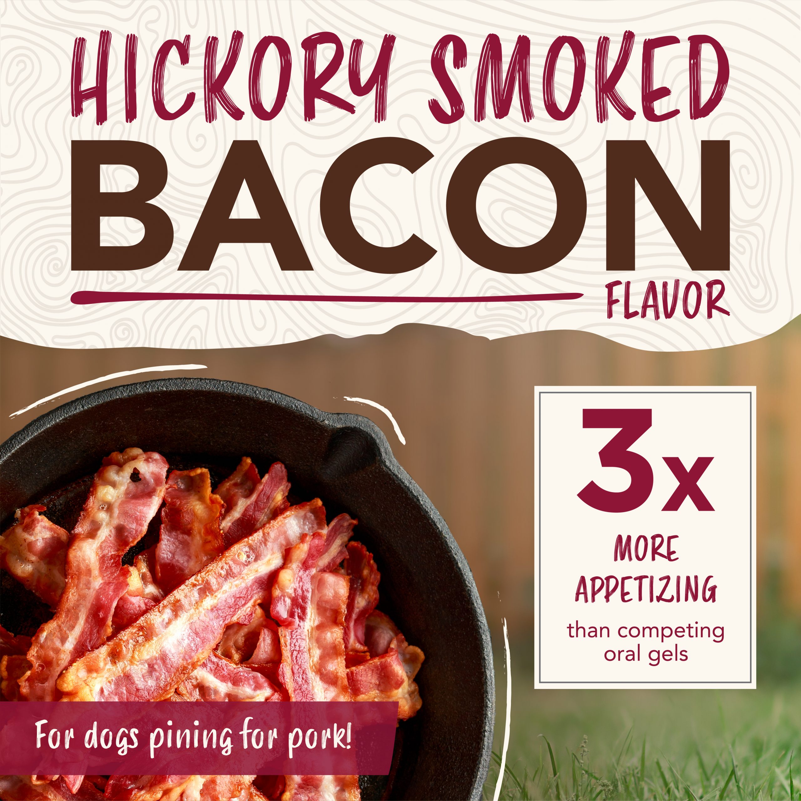 Teeth Cleaning Gel & Toothbrush for Large Dogs – Hickory Smoked Bacon Flavor