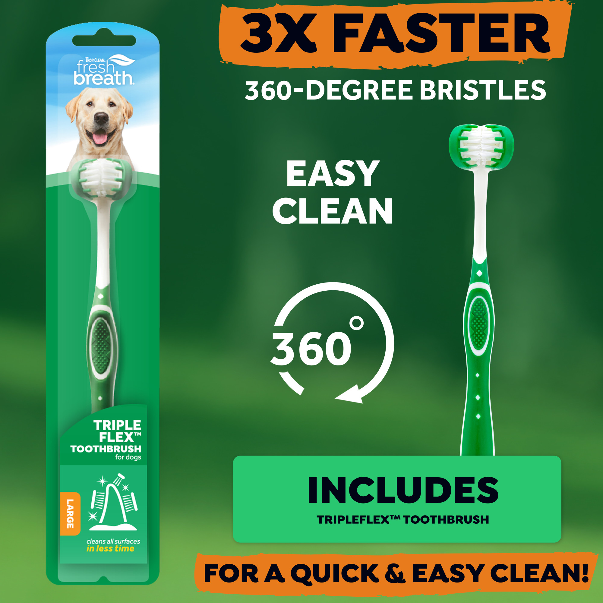 Tripleflex Toothbrush for Large Dogs