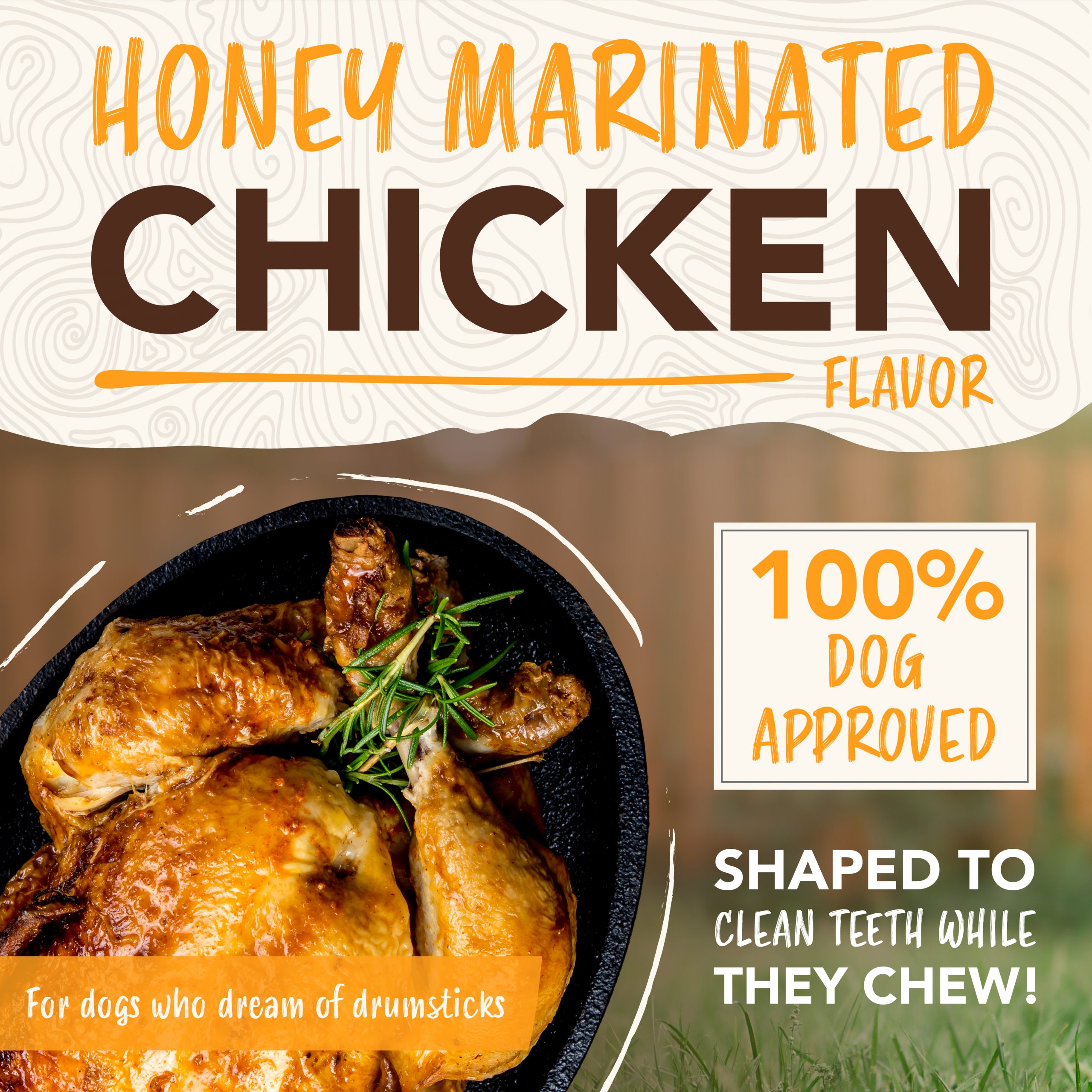 Teeth Cleaning Sticks for Dogs – Honey Marinated Chicken Flavor