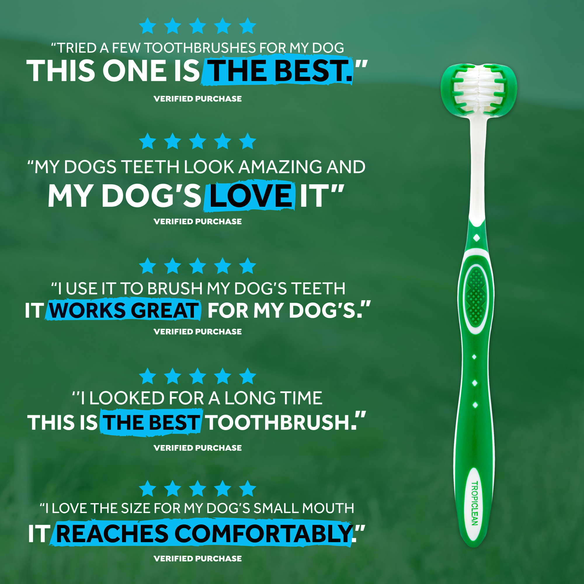 Tripleflex Toothbrush for Small/Medium Dogs