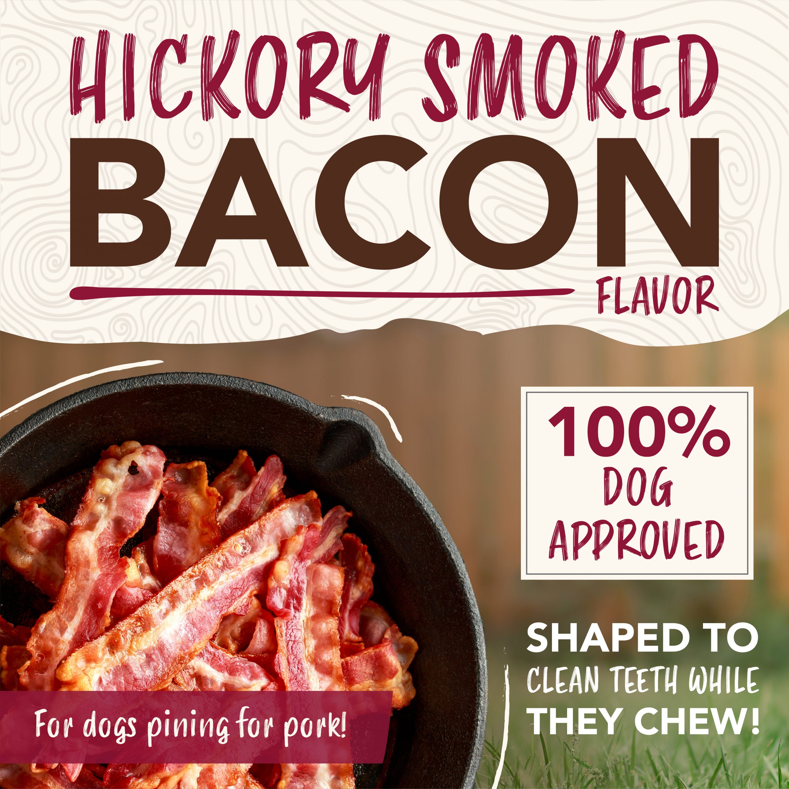 Teeth Cleaning Sticks for Dogs – Hickory Smoked Bacon Flavor