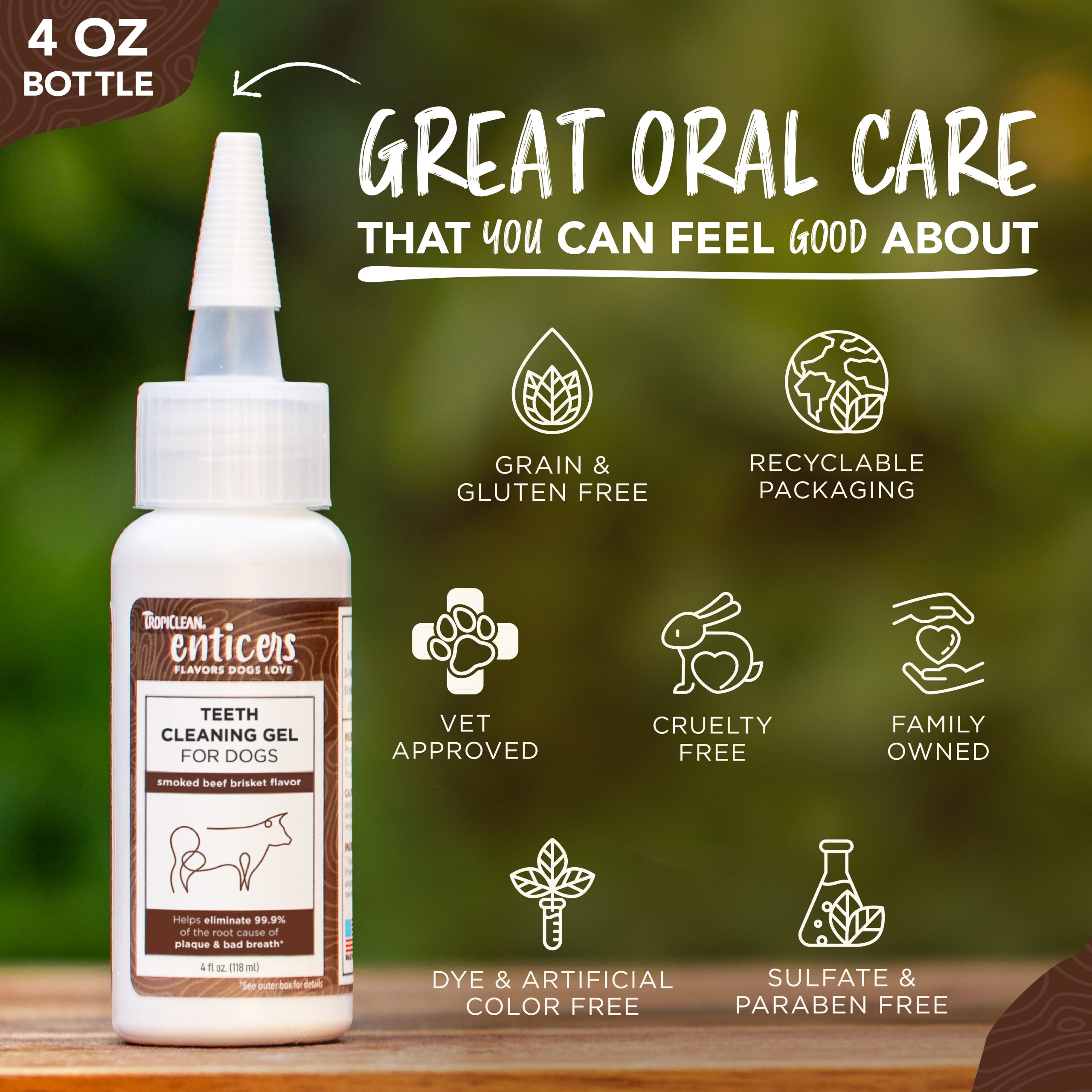 Teeth Cleaning Gel for Dogs – Smoked Beef Brisket flavor