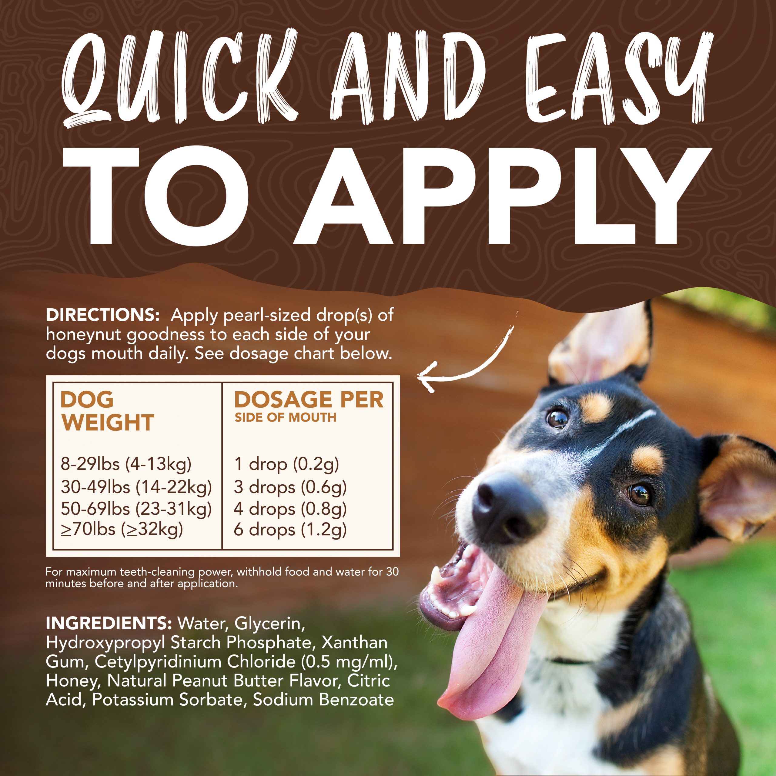 Teeth Cleaning Gel for Dogs – Peanut Butter & Honey Flavor