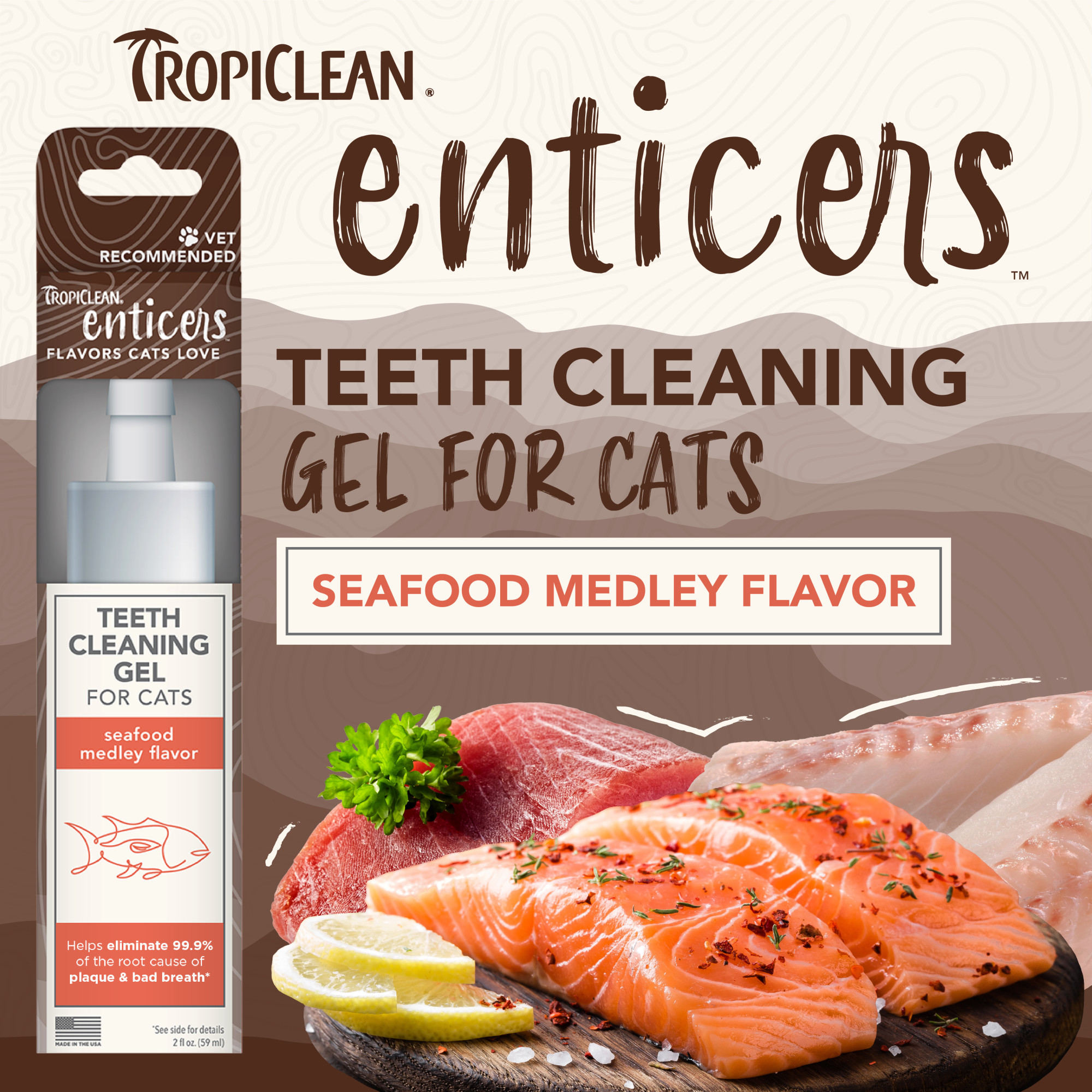 Teeth Cleaning Gel for Cats – Seafood Medley Flavor