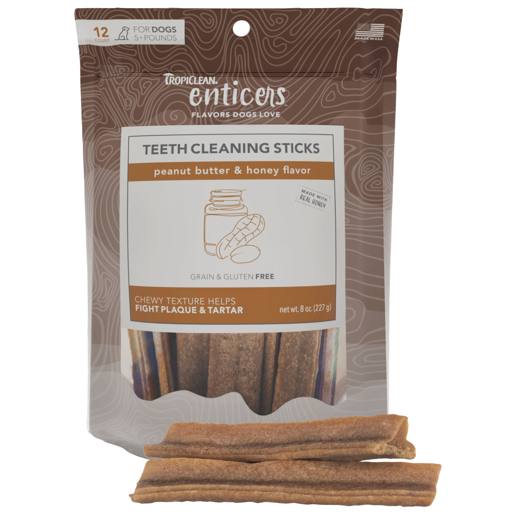 Teeth Cleaning Sticks for Dogs – Peanut Butter & Honey Flavor