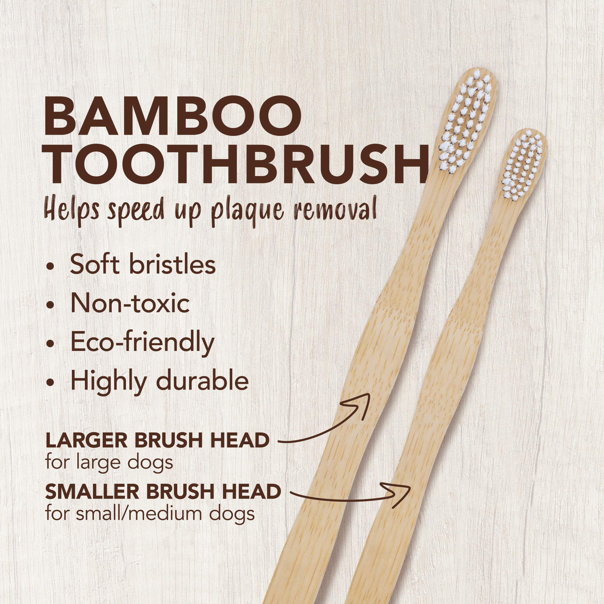 Teeth Cleaning Gel & Toothbrush for Small/Medium Dogs – Hickory Smoked Bacon Flavor