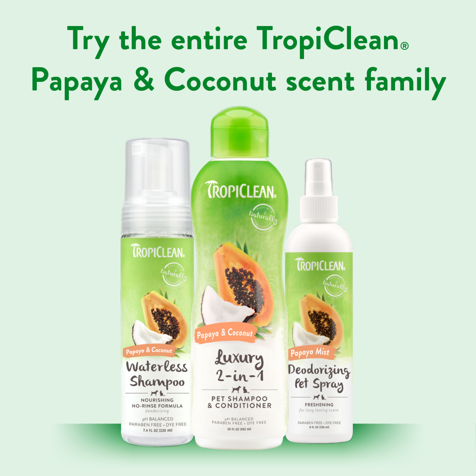 Papaya & Coconut Waterless Shampoo for Pets