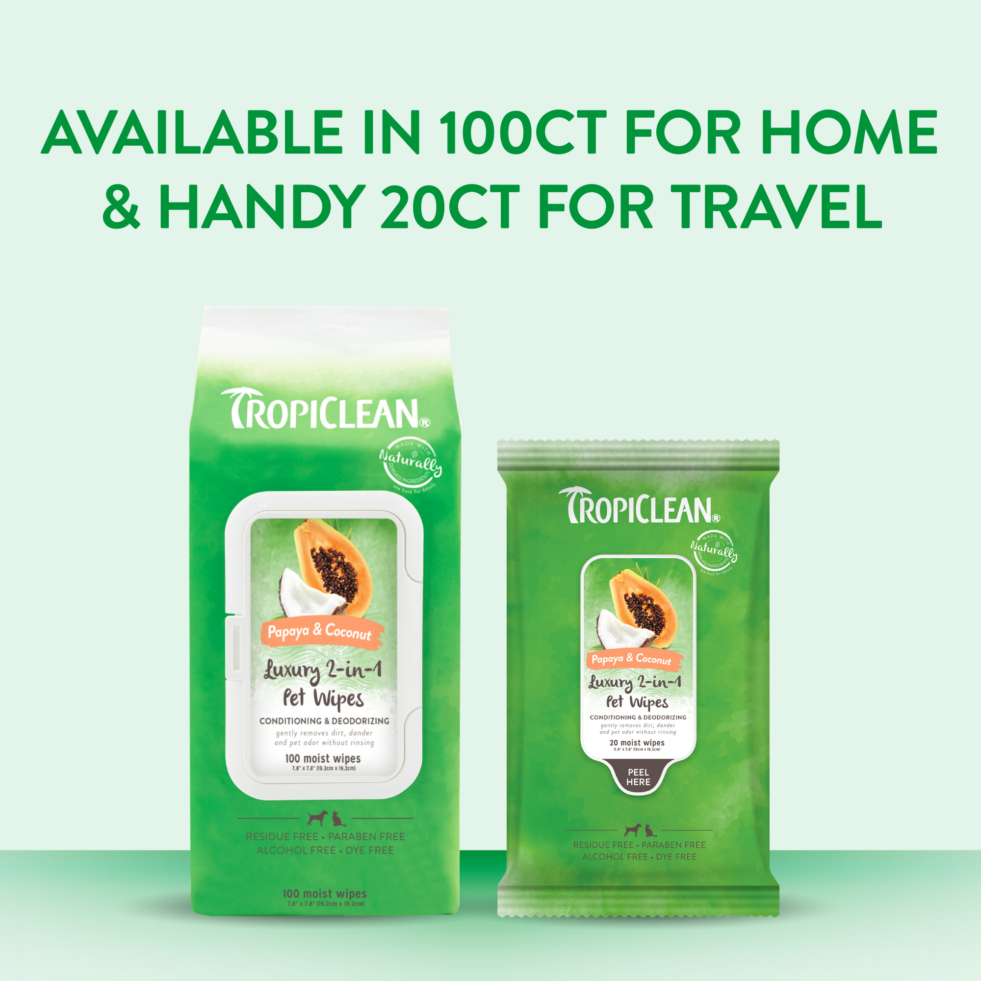 Papaya & Coconut Luxury 2-in-1 Pet Wipes