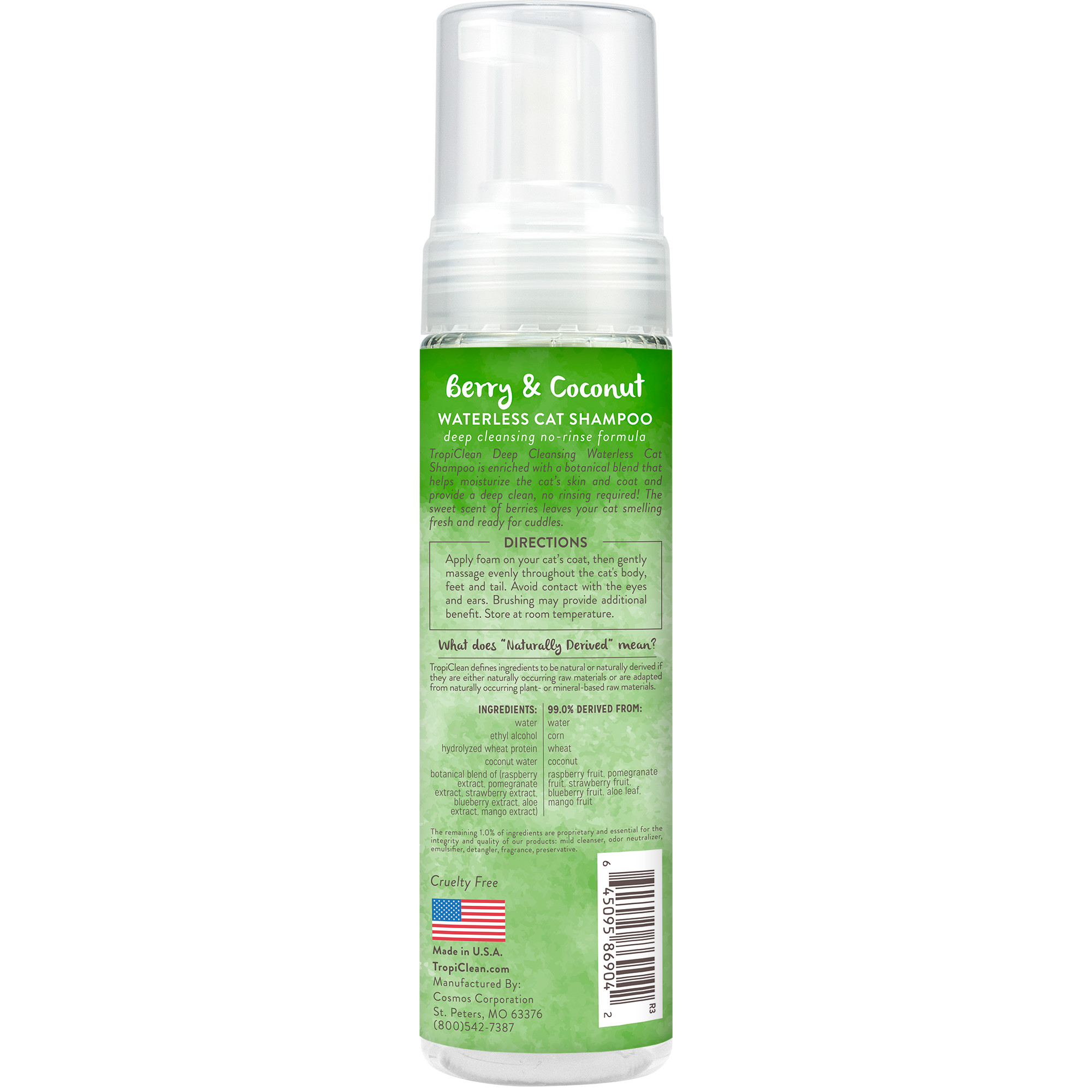 Berry & Coconut Deep Cleansing Waterless Shampoo for Cats