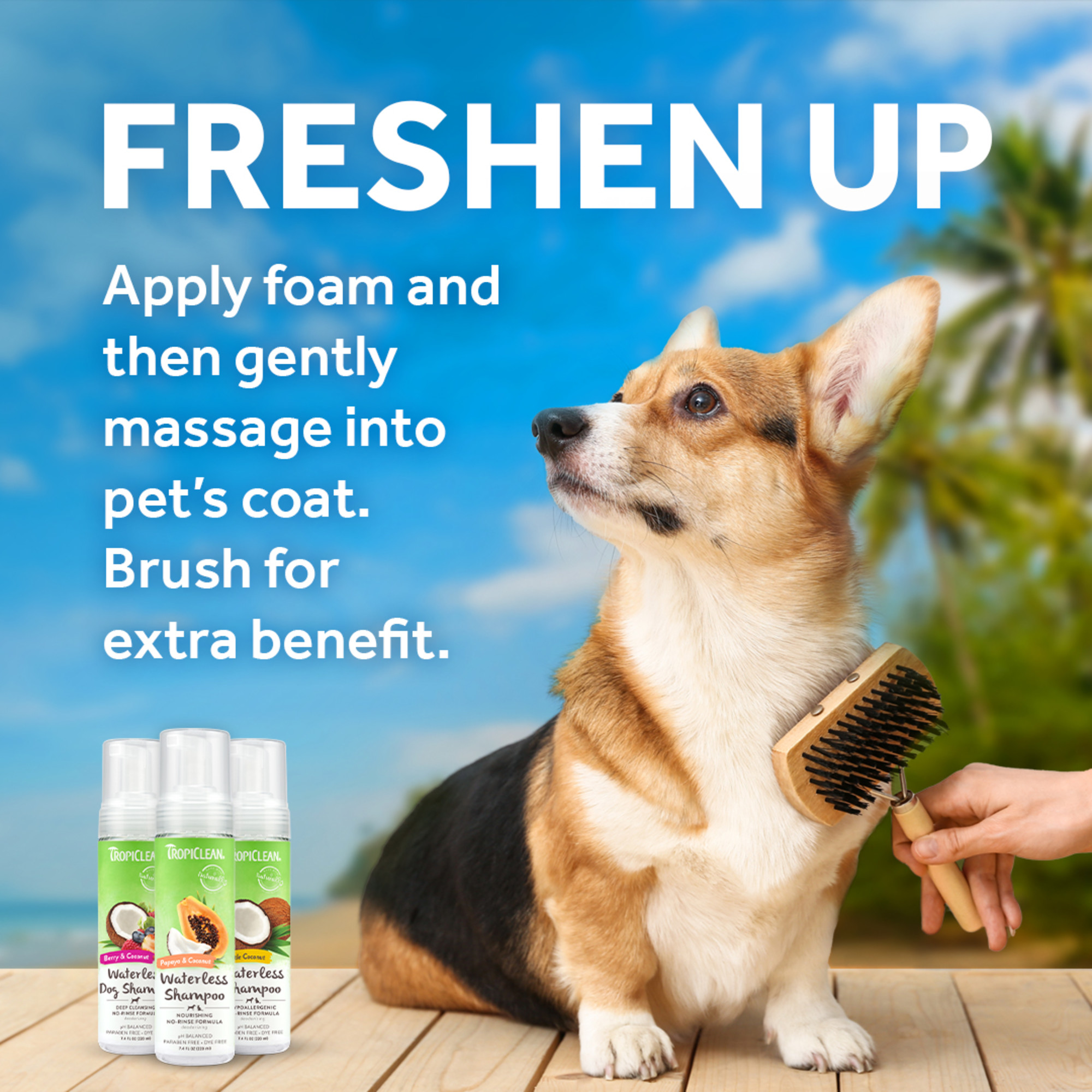 Gentle Coconut Hypoallergenic Waterless Shampoo for Pets