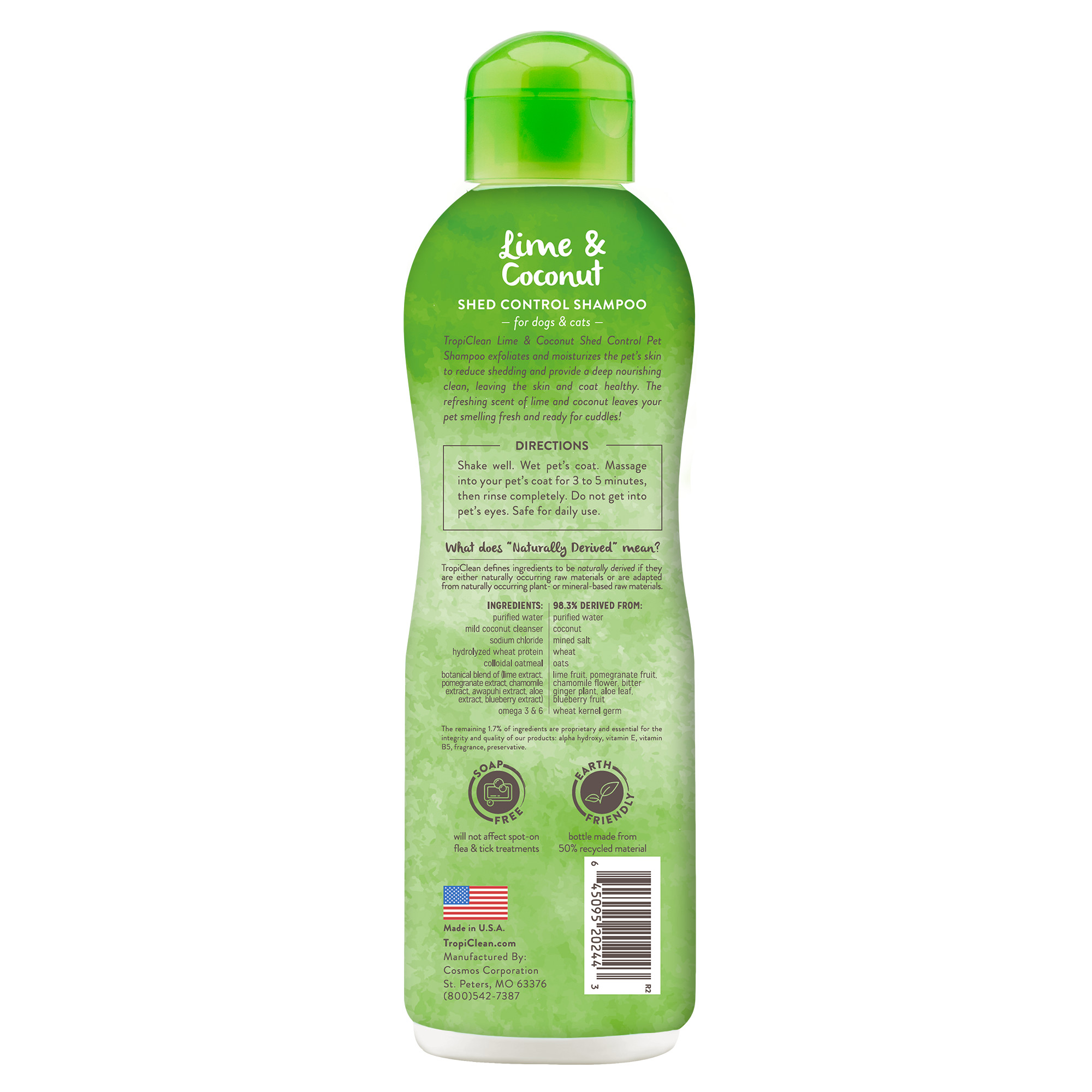 Lime & Coconut Shed Control Shampoo for Pets