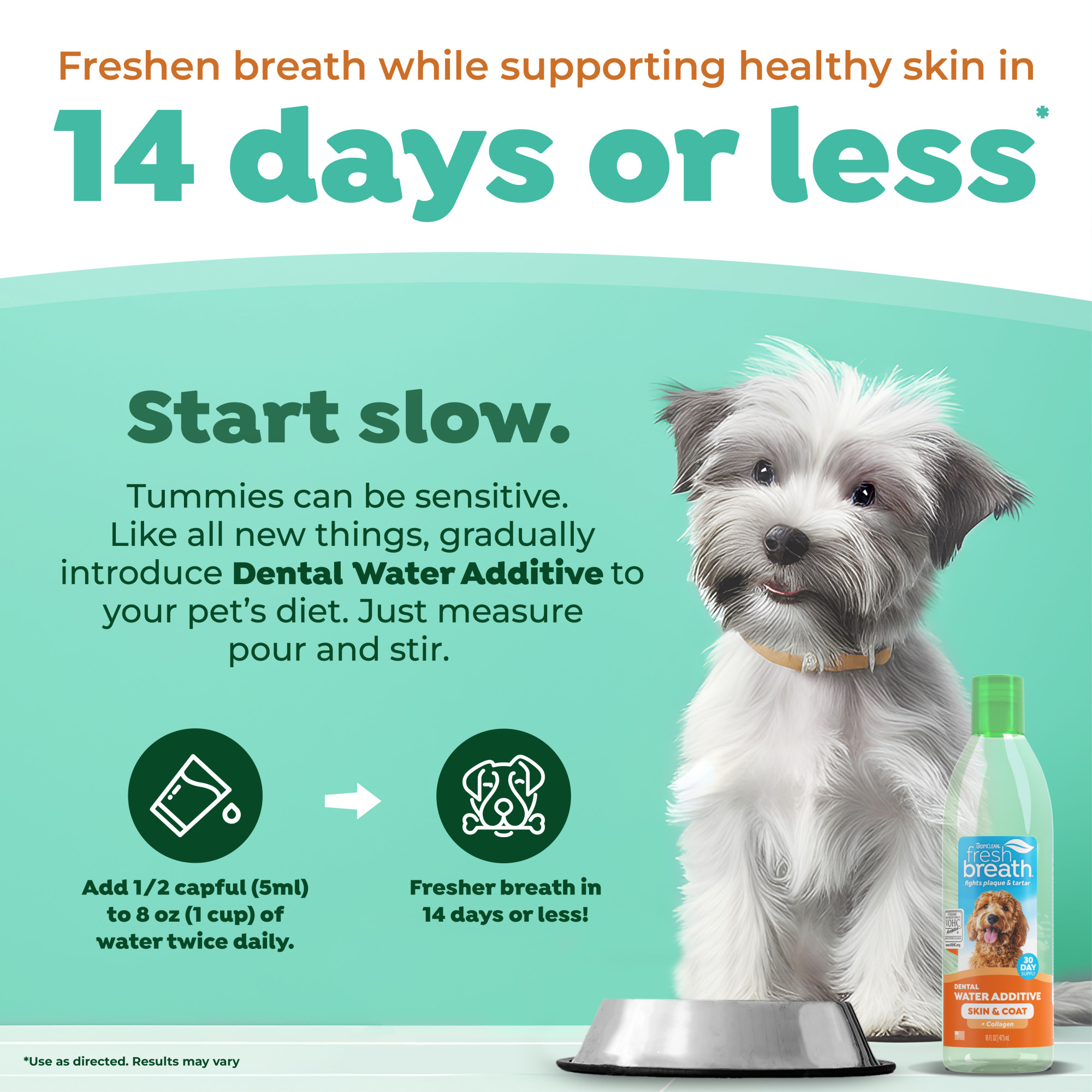 Dental Water Additive Plus Skin & Coat for Dogs