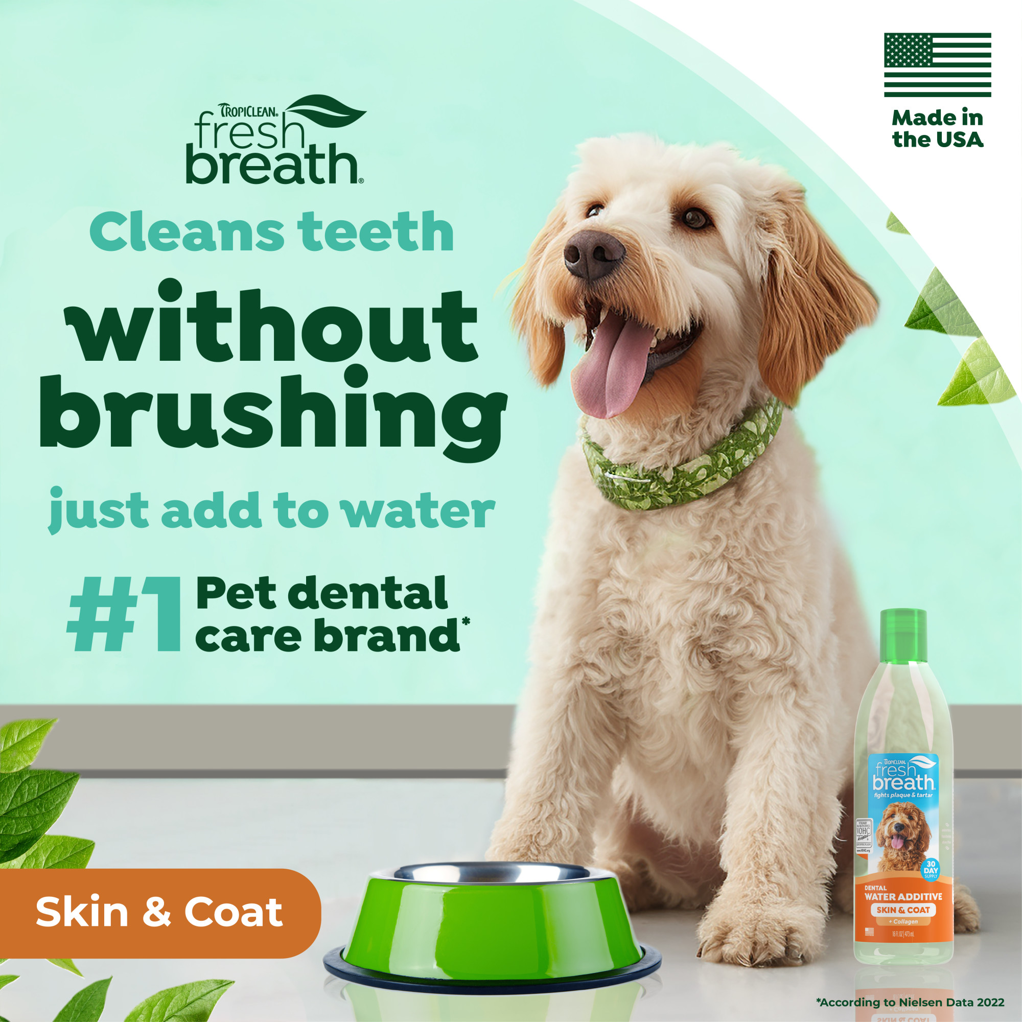 Dental Water Additive Plus Skin & Coat for Dogs