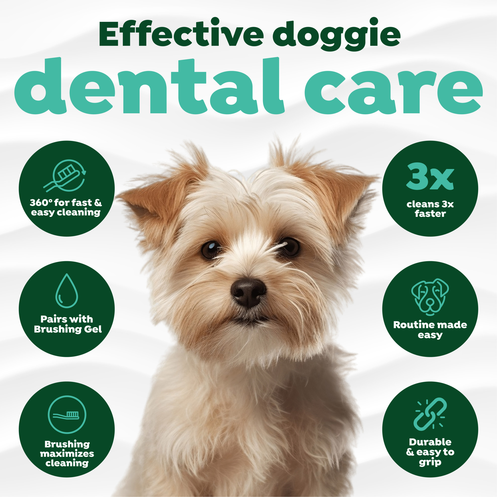 Tripleflex Toothbrush for Small/Medium Dogs