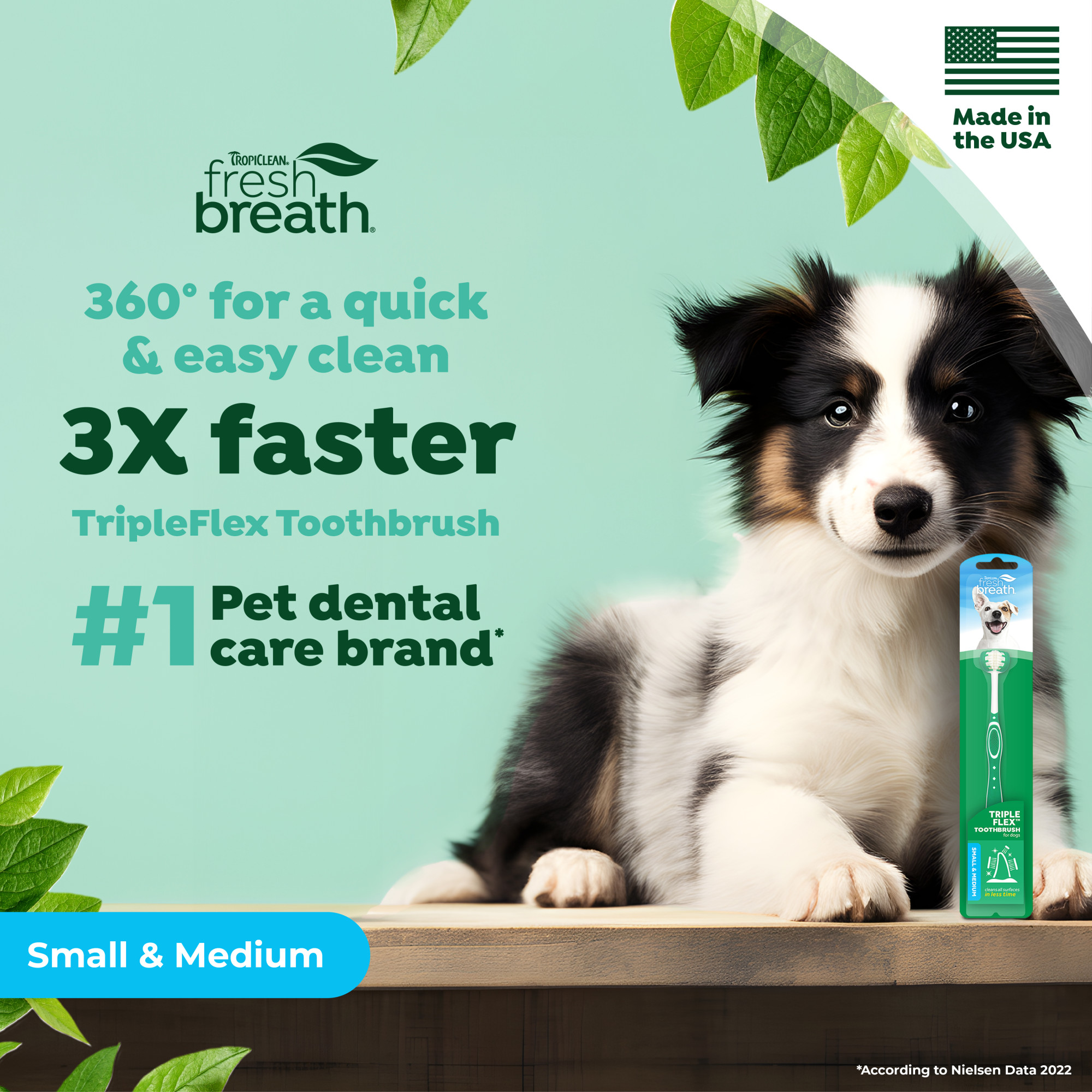 Tripleflex Toothbrush for Small/Medium Dogs
